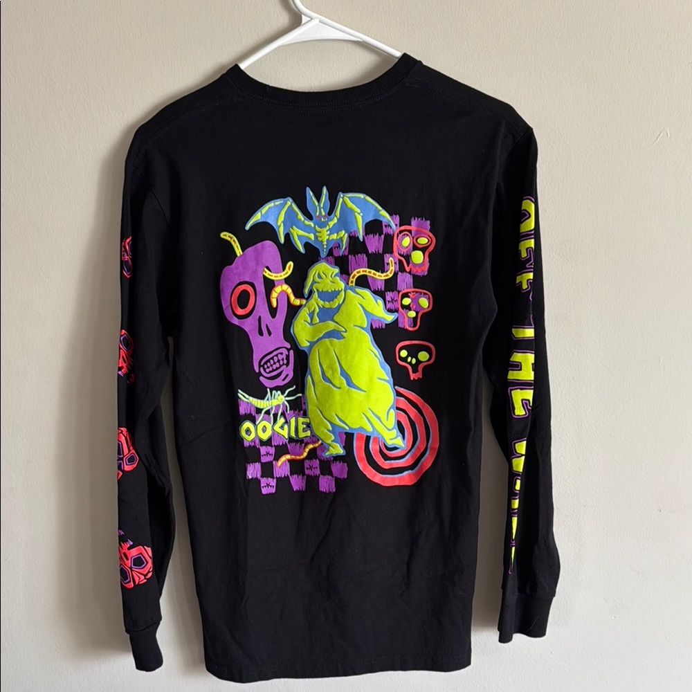 Vans Black Long Sleeve Tee with Neon Graphics